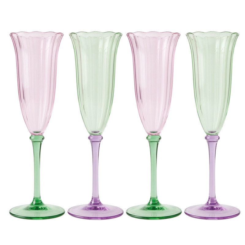 Pack de 4 flutes a champagne fle