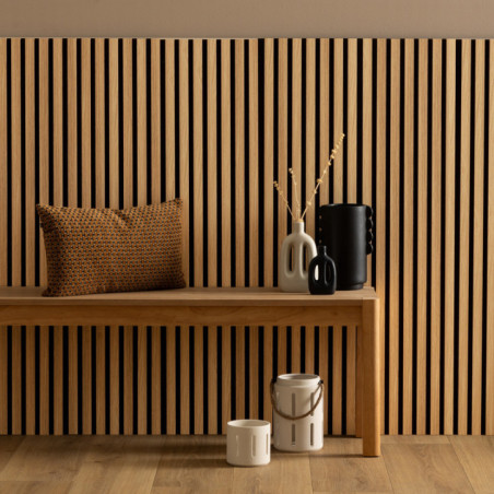 Panneau decoratif tasseaux bois