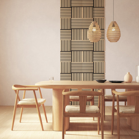 3 panneaux deco tasseaux clair