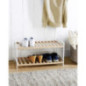 Rack a chaussures bois / blanc
