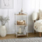 Etagere 3 niveaux bois / blanc