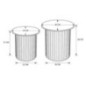 2 tables piliers effet travertin