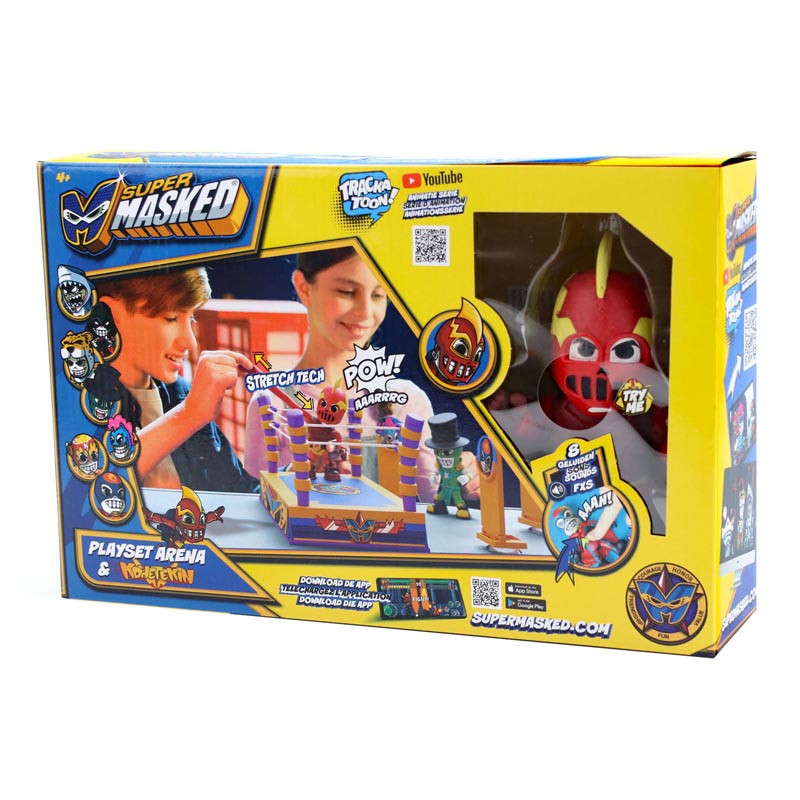 Figurine catcheur stretch + ring