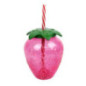 Gourde avec paille fraise