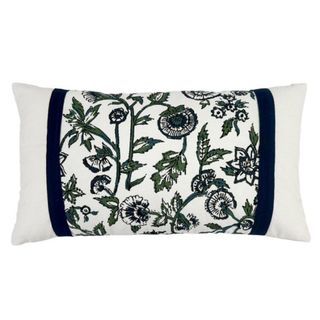 Coussin flowy 30x50cm bleu