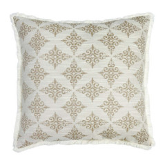 Coussin jasmine franges 60x60cm