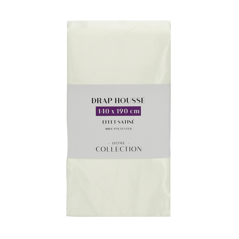 Drap housse satin polyester  ivo