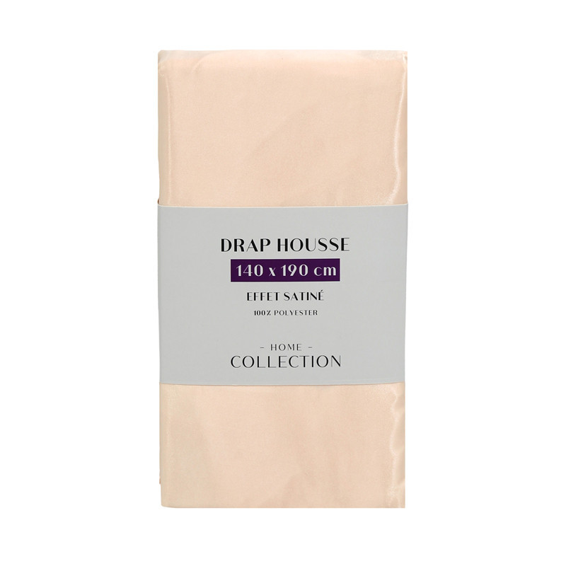 Drap housse satin peche