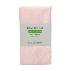 Drap housse satin polyester blu