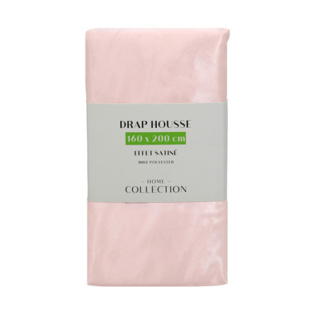 Drap housse satin polyester blu