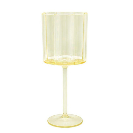 Verre a vin fleur plastique
