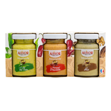 Coffret moutardes aromatisees x3