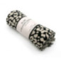 Plaid a franges leopard noir 130