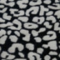 Plaid a franges leopard noir 130