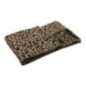 Plaid a franges leopard 130x160c