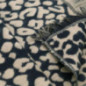 Plaid a franges leopard 130x160c
