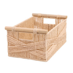 Panier poignees bois l