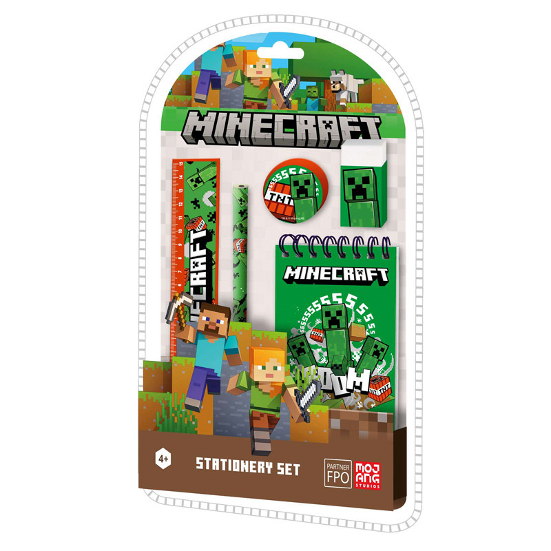 Set papeterie minecraft 5 pieces