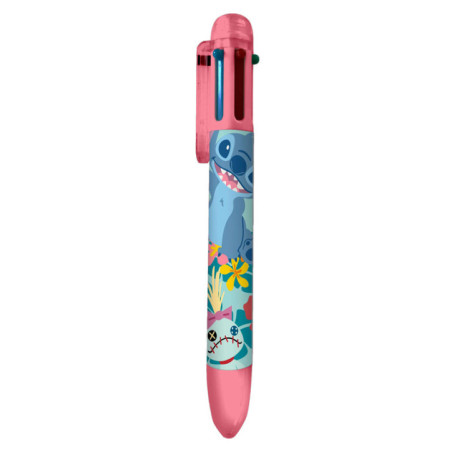 Stylo 6 couleurs stitch