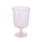Verre a vin plastique fleur pink