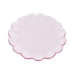 Assiette plastique d22cm fleur p