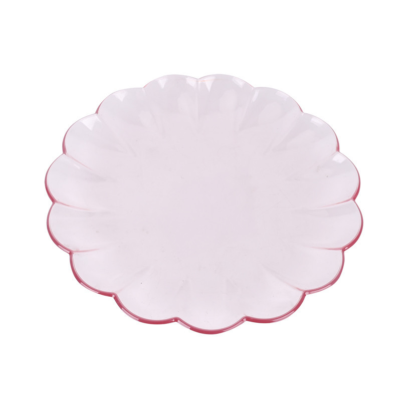 Assiette plastique d22cm fleur p