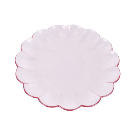 Assiette plastique d22cm fleur p