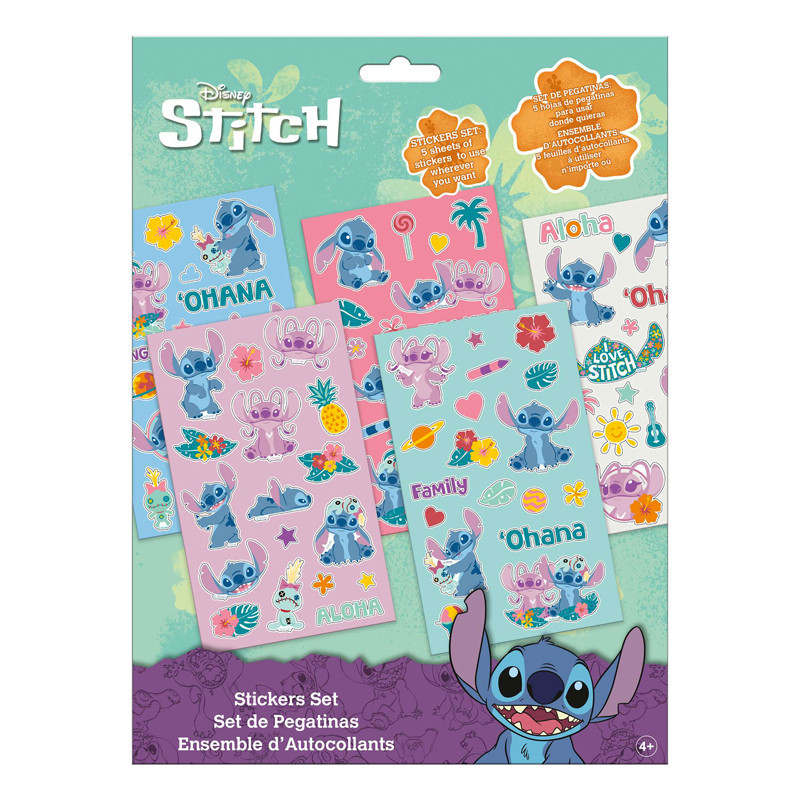 Stickers adhesifs stitch x4 feui