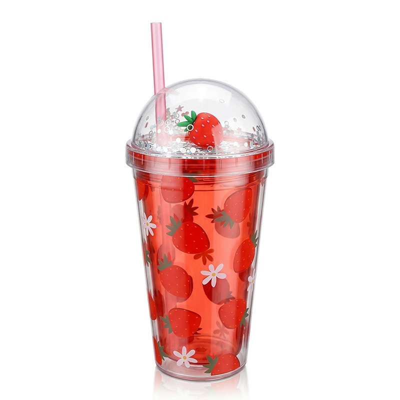 Gourde fruit et avec paille