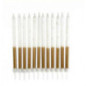 Bougies 10 cm x12 white gold