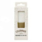 Bougies 10 cm x12 white gold