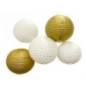 Lot de 5 lanterns papier white g