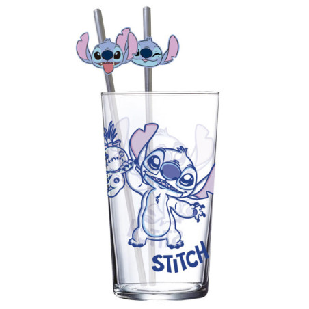 Set verre et deux pailles 480 ml