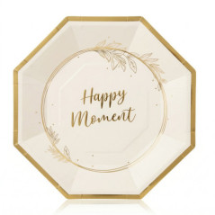 Assiette carton d23cm x6 white g