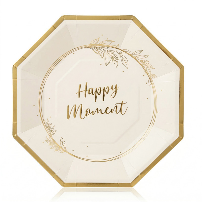 Assiette carton d23cm x6 white g