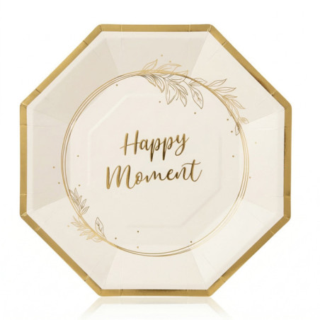 Assiette carton d23cm x6 white g