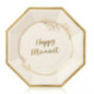 Assiette carton d23cm x6 white g