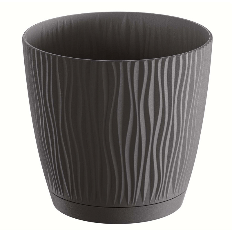 Pot sandy round eco wood o26cm a