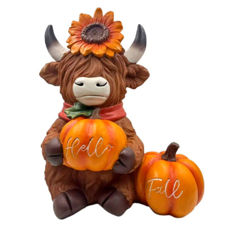 Statue vache highland grd 41cm