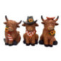 Statue vache highland 3ass 21.5c
