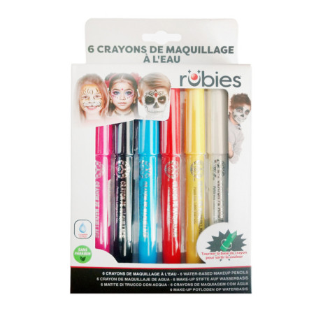 6 crayons de maquillage a l eau