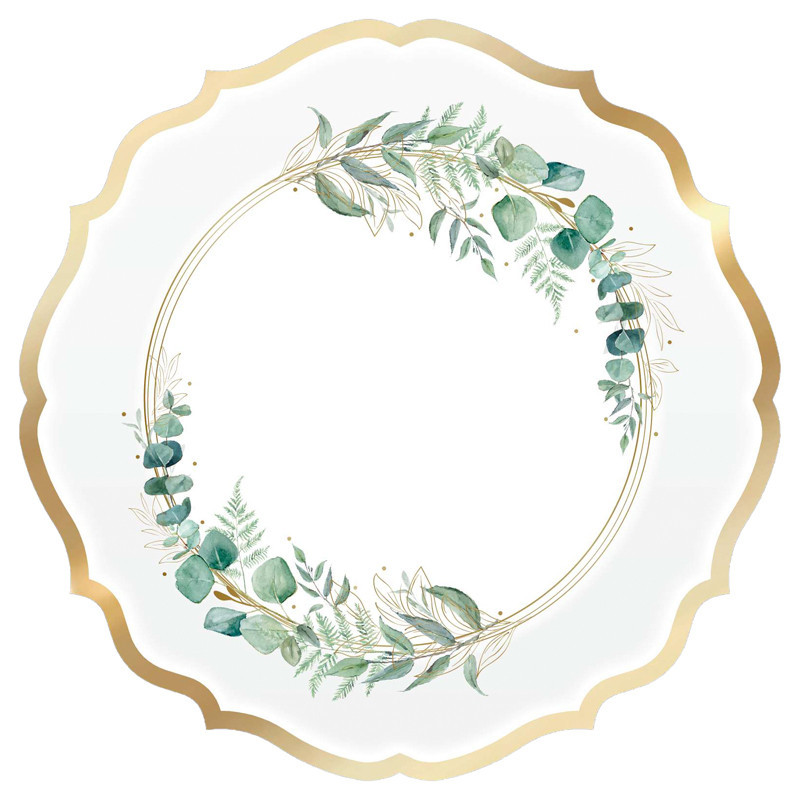 Assiettes x6 en carton ceremonie