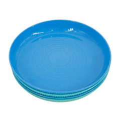 Pack de 4 assiettes colorees
