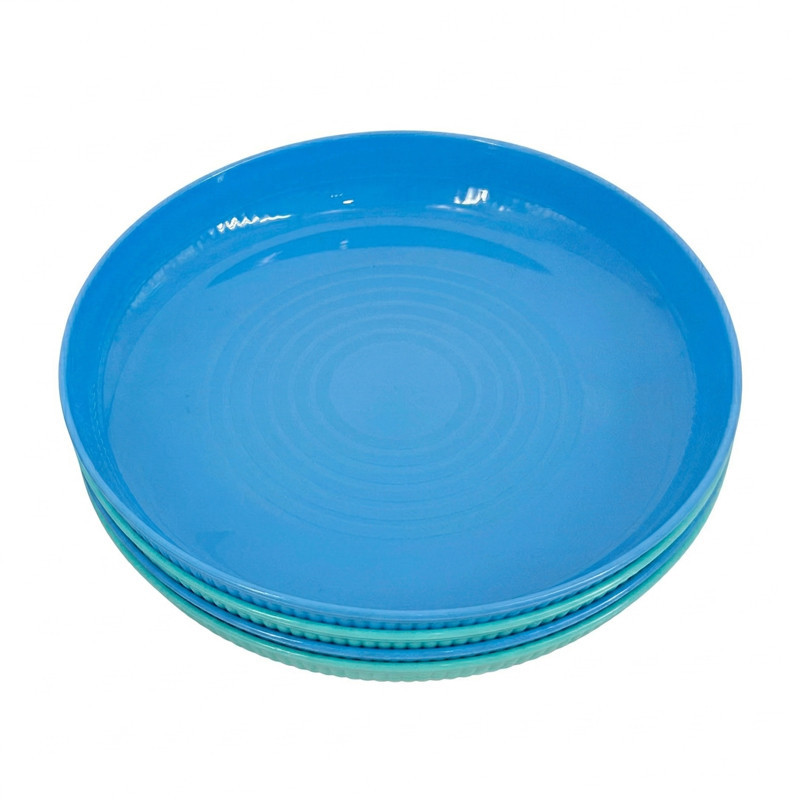 Pack de 4 assiettes colorees