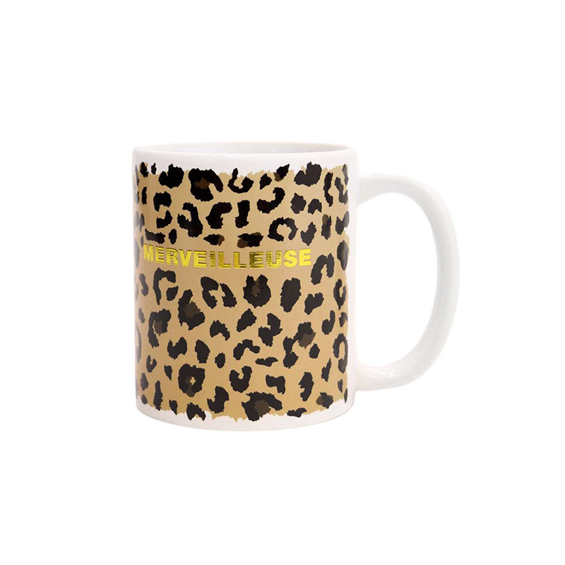 Mug leopard et message 30cl