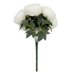 Bouquet de pivoine blanc 7 tetes