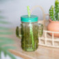 Gobelet avec paille cactus  2ass