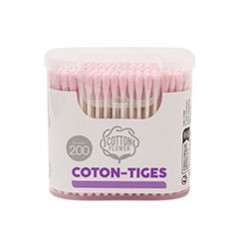 Coton tiges rose x200