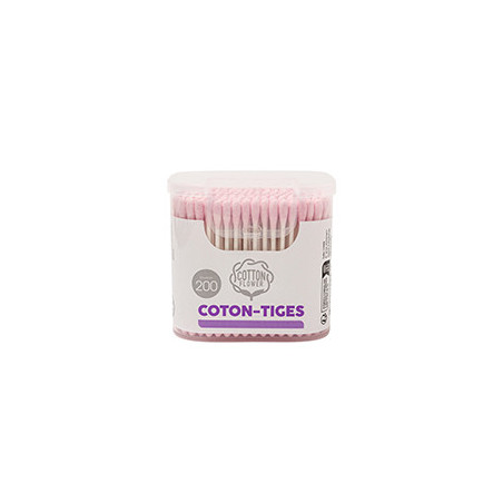 Coton tiges rose x200