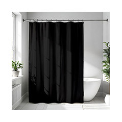 Rideau de douche unicolor noir